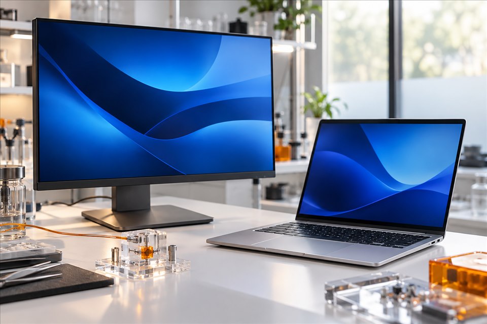 给梨加速器macOS桌面网络指南主题的笔记本工作台